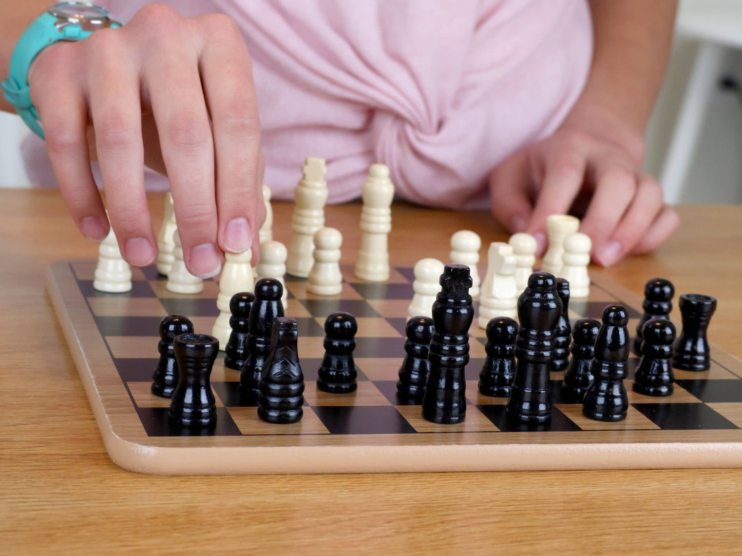 Wood Chess/Checkers & Tic-Tac-Toe