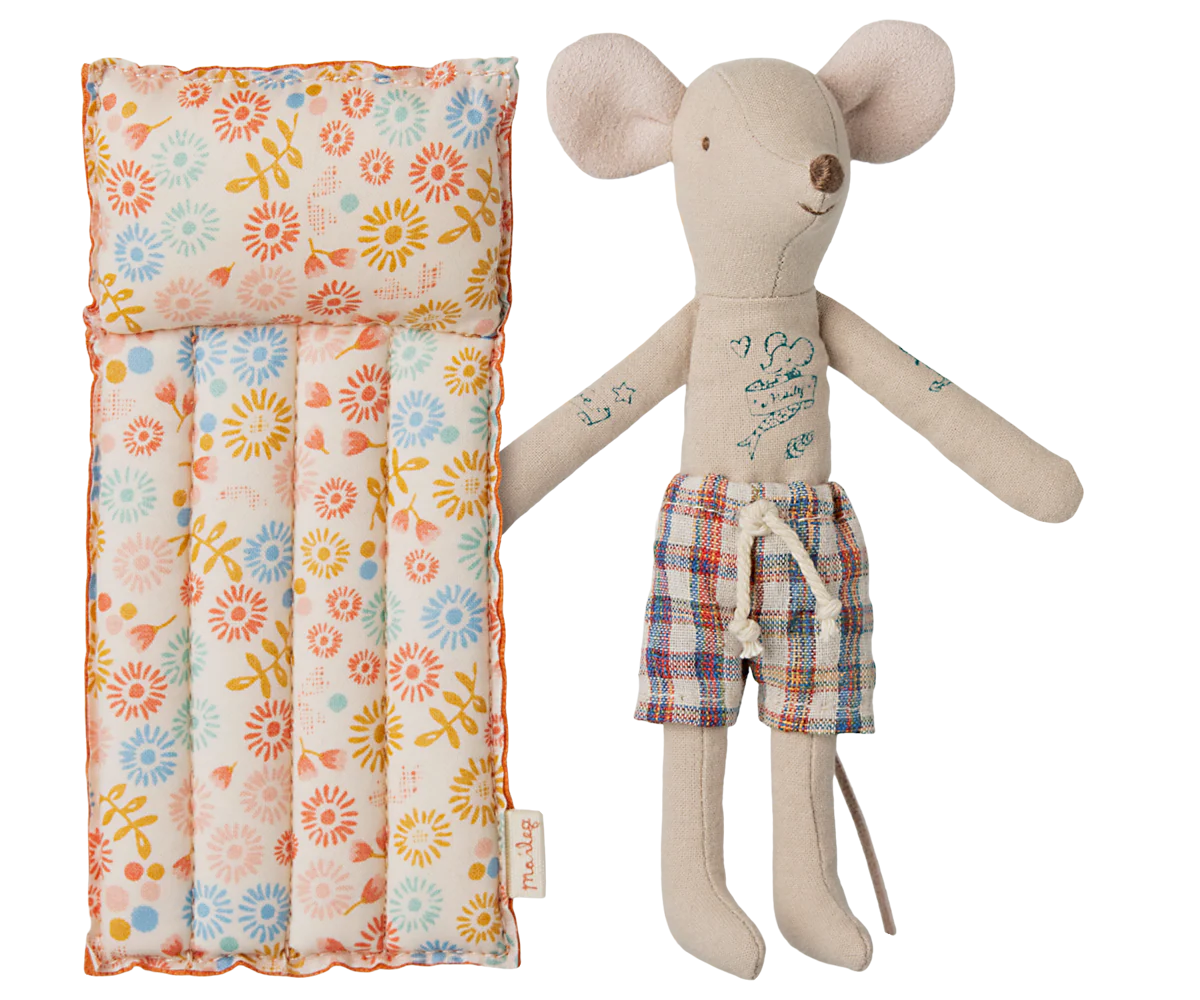 Beach Mouse | Dad With Air Mattress