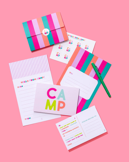 Camp Tri-Fold Notes | Pinks