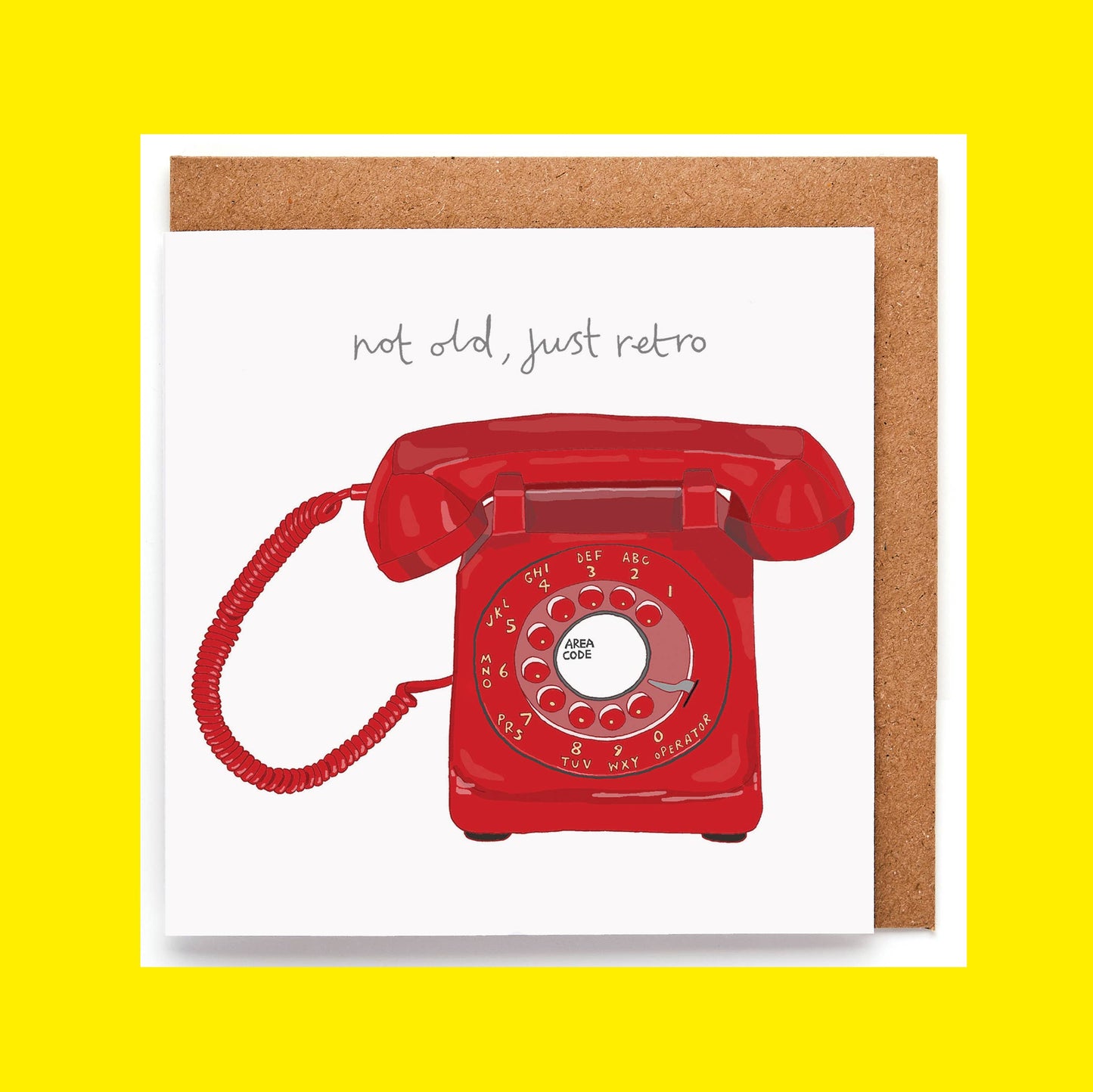 Funny Retro Phone Birthday Card