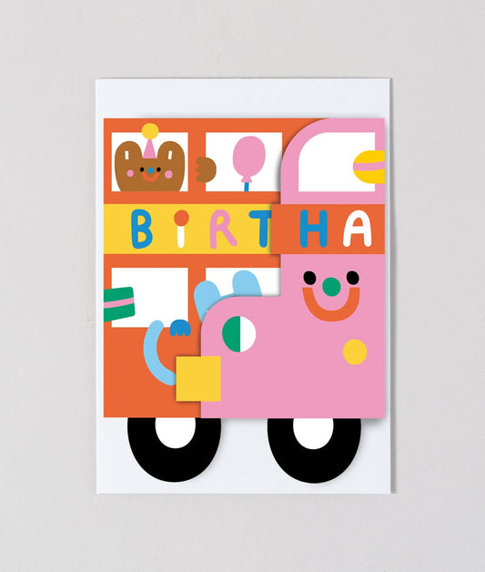 Birthday Bus Fold Out Card
