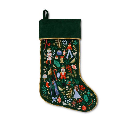 Nutcracker Embroidered Stocking