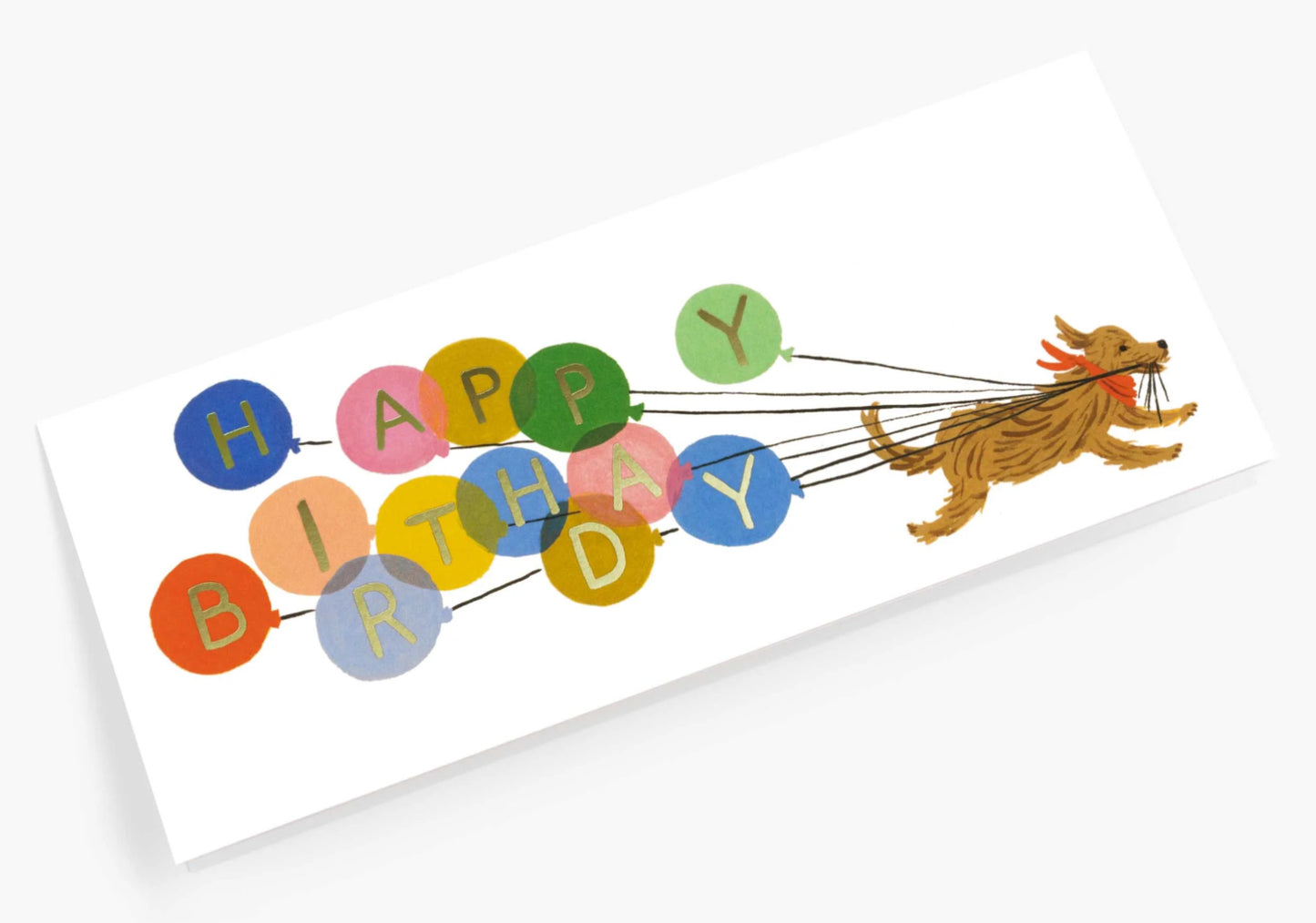 Happy Birthday Balloons Dog Card