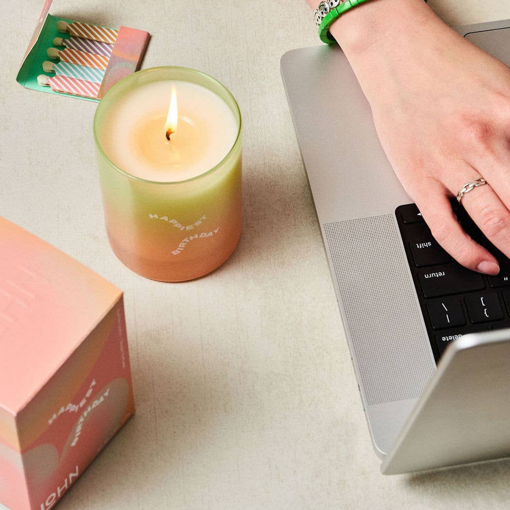 Happiest Birthday Candle | Champagne & Orange Zest