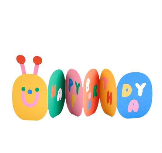 Caterpillar Fold Out Birthday Card