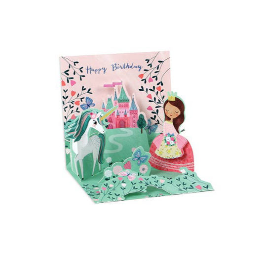 Princess And Unicorn Mini Pop-Up Card