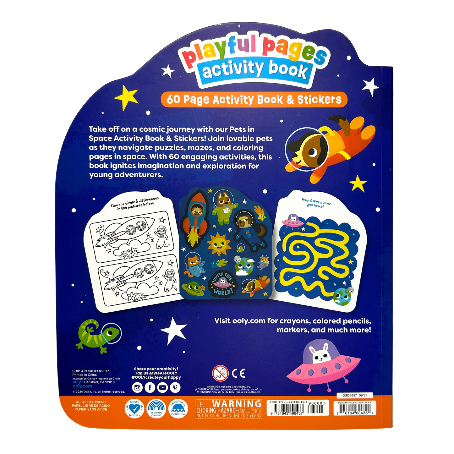 Playful Pages Activity Book | Pets in Space