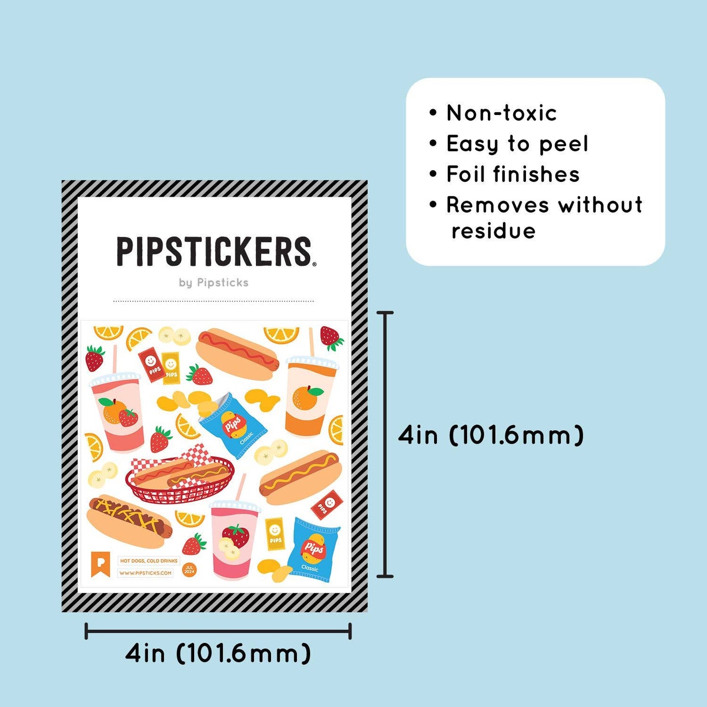 Hot Dogs, Cold Drinks Stickers