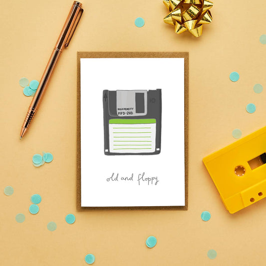 Floppy Disc Birthday Card