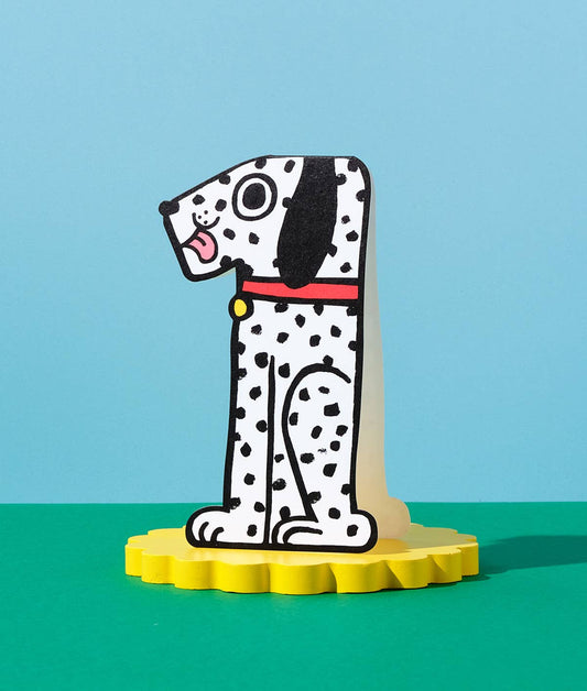 Dog #1 | Kid's Birthday Number Card