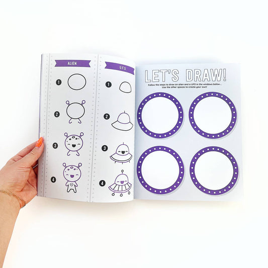Draw-Along Space Sticker Book