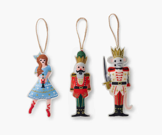 Nutcracker Felt Ornaments | Set of 3