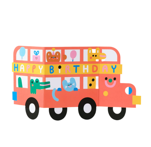 Birthday Bus Fold Out Card
