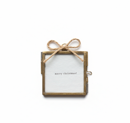 Merry Christmas | Letterpress Mini Frame Ornament