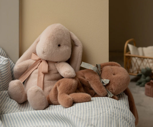 Small Sleeping Bunny Plush | Soft Brown