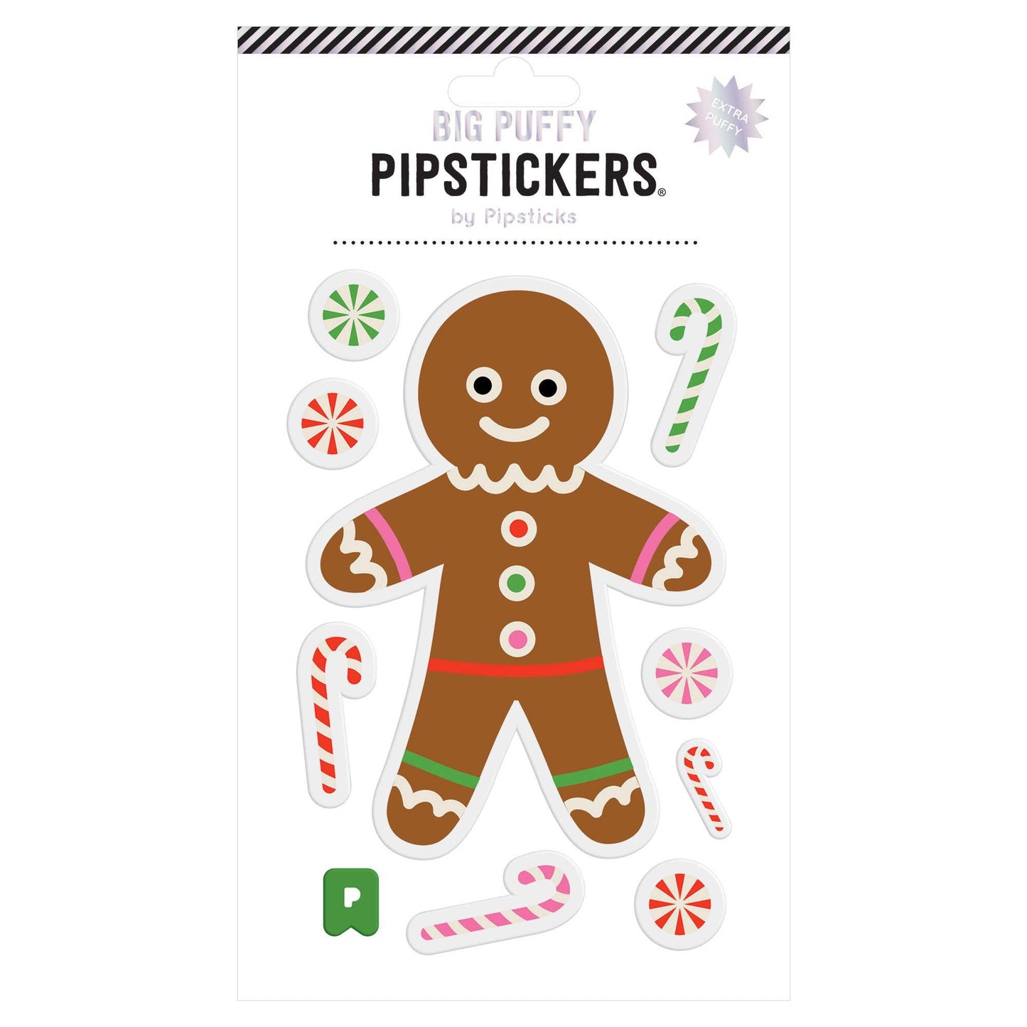 Big Puffy Gingerbread Cookie Stickers