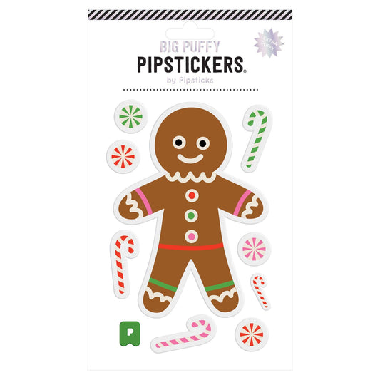 Big Puffy Gingerbread Cookie Stickers