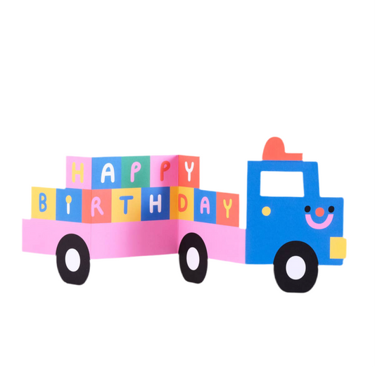 Birthday Truck Fold Out Card