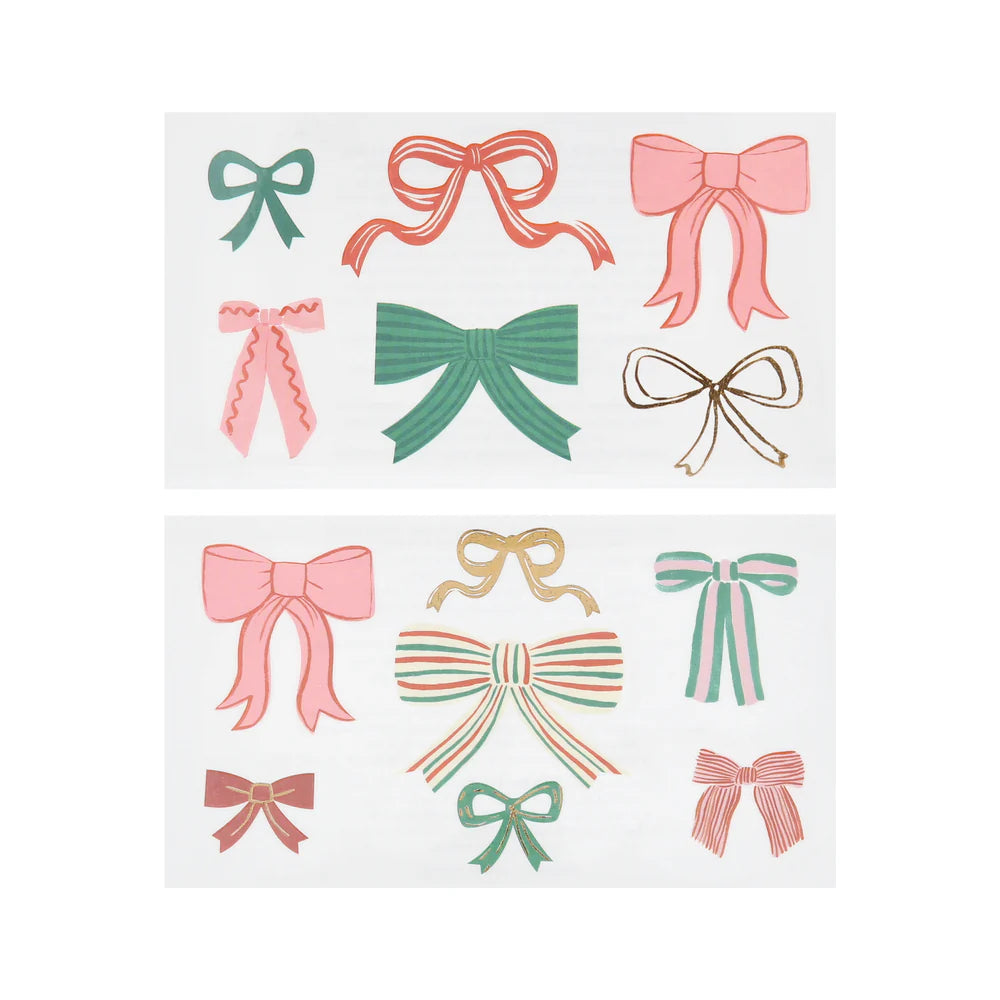 Festive Bows Temporary Tattoos
