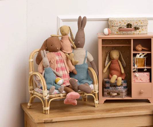 Bunny In Knitted Dress | Cream Yellow