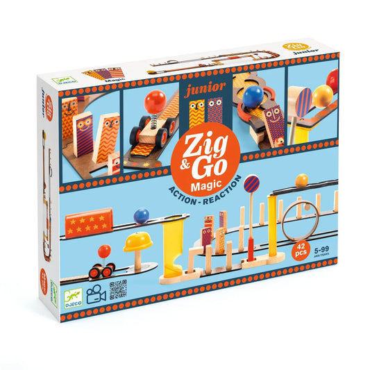 Zig and Go Junior Magic | 42 pc Chain Reaction Construction Set