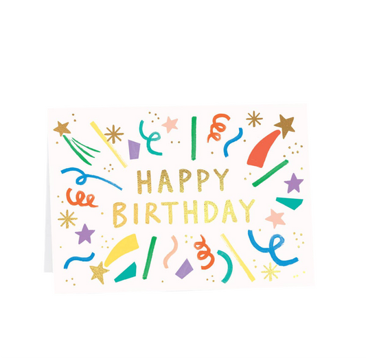 Happy Birthday Confetti Burst Card