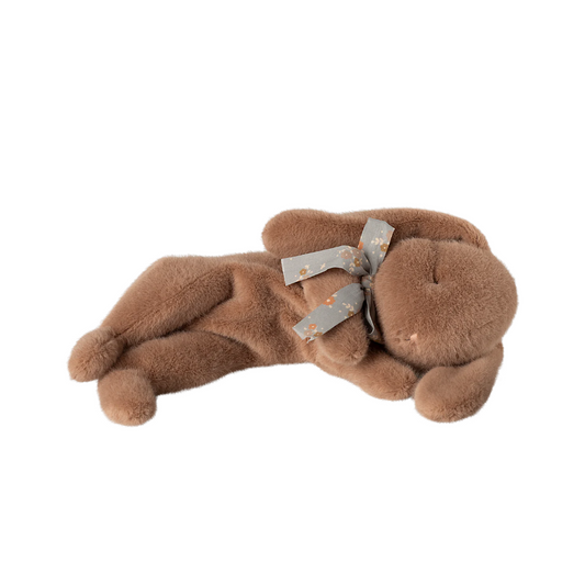 Small Sleeping Bunny Plush | Soft Brown