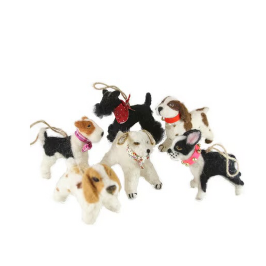 Festive Dog Felt Ornament