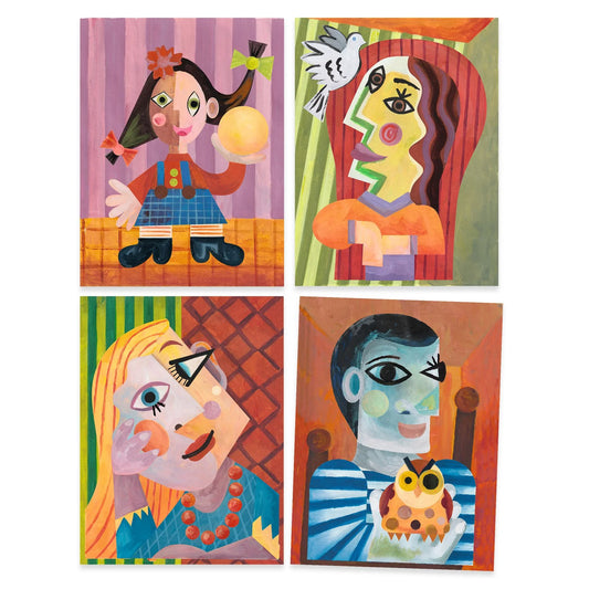 Inspired By Picasso | Square Heads Collage Art Kit