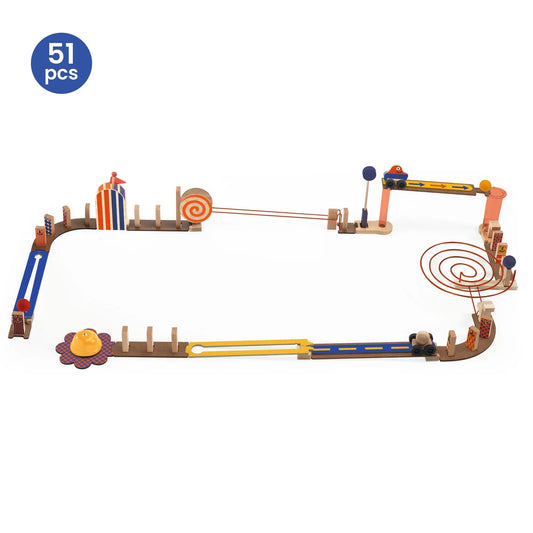 Zig and Go Junior Racer | 52 pc Chain Reaction Construction Set