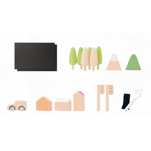 Machi Tiny Town Wooden Plat Set