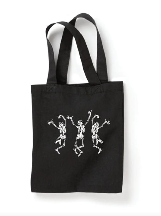 Halloween Tote Bag | Dancing Skeletons