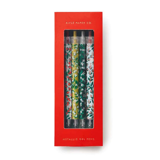 Mistletoe Metallic Gel Pens | Set of 4