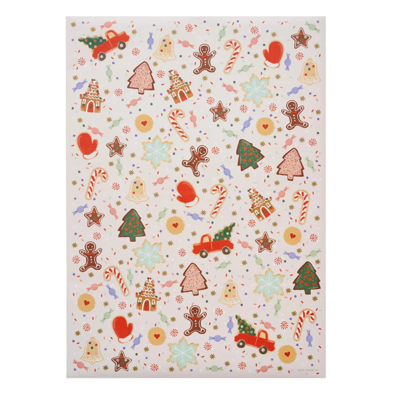 Christmas Cookies Gift Wrap Sheets | Roll of 3