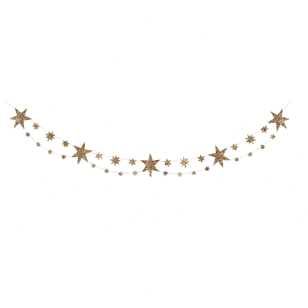 Eco Glitter Sparkling Stars Garland