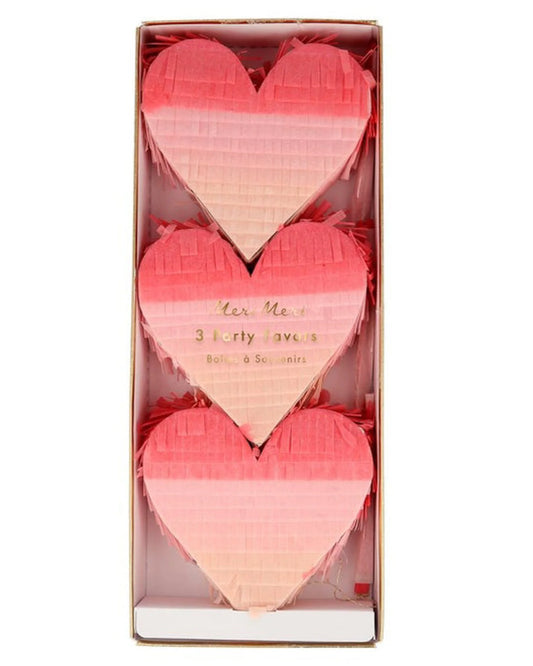 Ombré Heart Piñata Party Favors | Set of 3