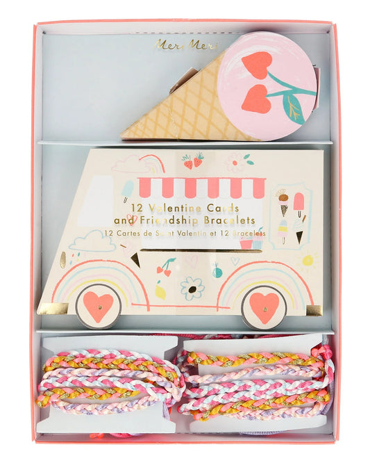 Ice Cream Valentine Cards | Set of 12