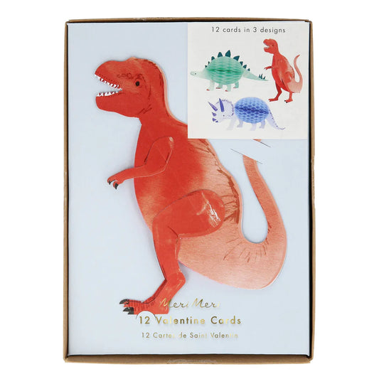 Dinosaur Valentine Cards | Set of 12