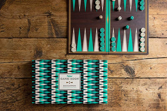 Backgammon | Teal & Cream