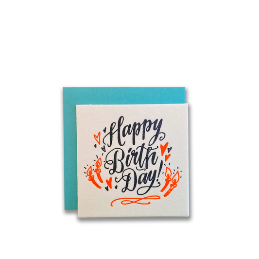 Happy Birthday Candles Tiny Card
