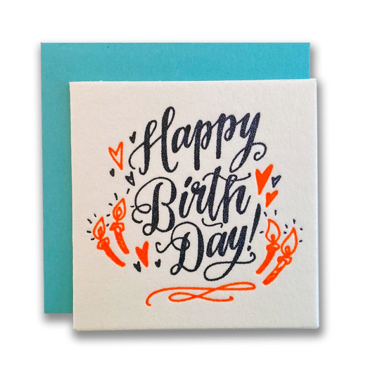 Happy Birthday Candles Tiny Card
