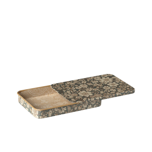 Metal Box With Sliding Lid | Blossom Blue