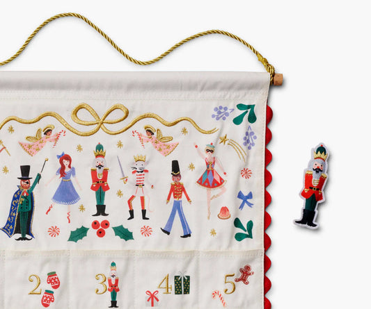 Nutcracker Embroiderd Hanging Advent Calendar
