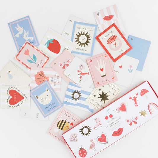 Icon Kids Valentine Cards & Stickers Set