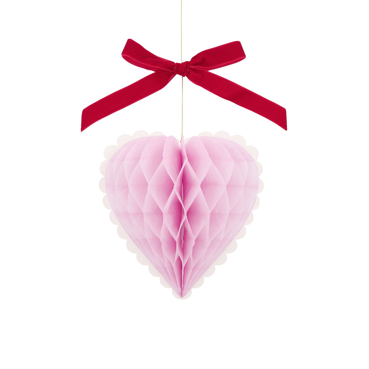 Honeycomb Heart & Bow Decorations