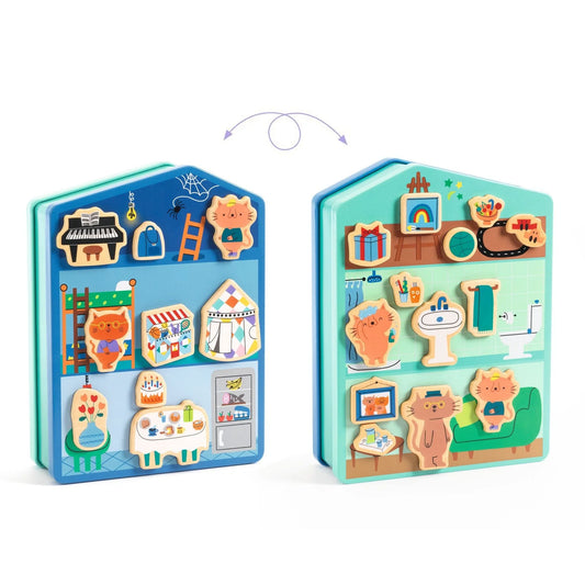 InZeHouse Two-Sided Magnetic Animal Activity Tin