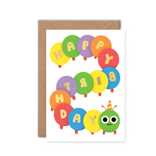 Happy Birthday Caterpillar Card