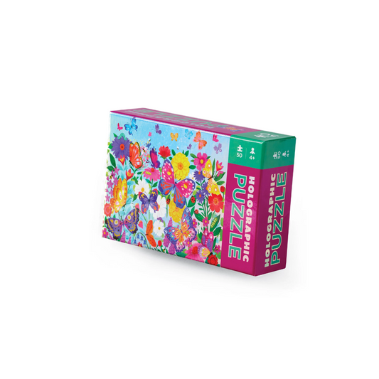 Holographic Puzzle Butterfly Garden | 50 Pieces