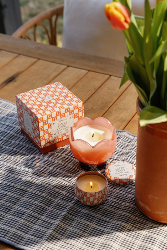 Glass Tulip Candle | Cactus Flower