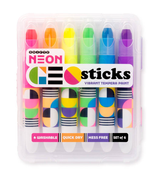 Geo Sticks Tempera Paint Sticks | Neon